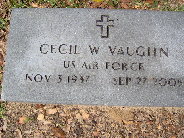 Headstone for Vaughn, Cecil W.